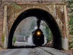 RBMN 2102 enters the Nesquehoning "Tunnel" westbound